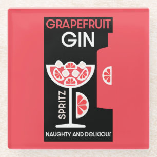 Pink Gin Glass Coaster
