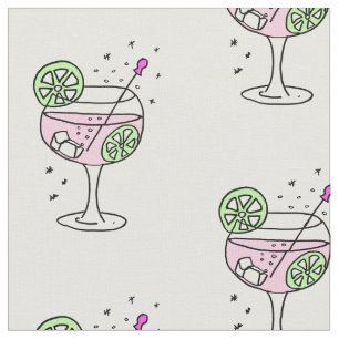 Pink Gin Glass Fabric