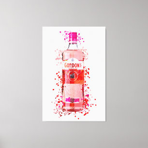 Pink Gin printed canvas