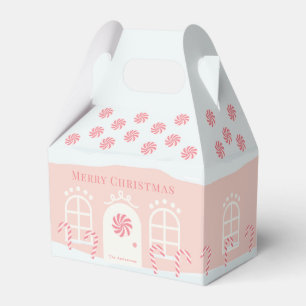 Pink Gingerbread House Christmas Holiday Favour Box