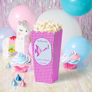 Pink Gingham 1st Birthday 3 Photo Favour Box