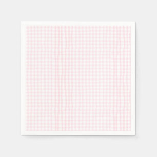 Pink Gingham Baby Shower Napkin