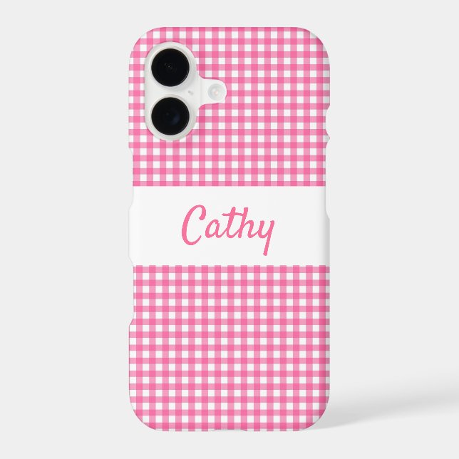 Pink Gingham Case-Mate Phone Case iPhone X (Back)