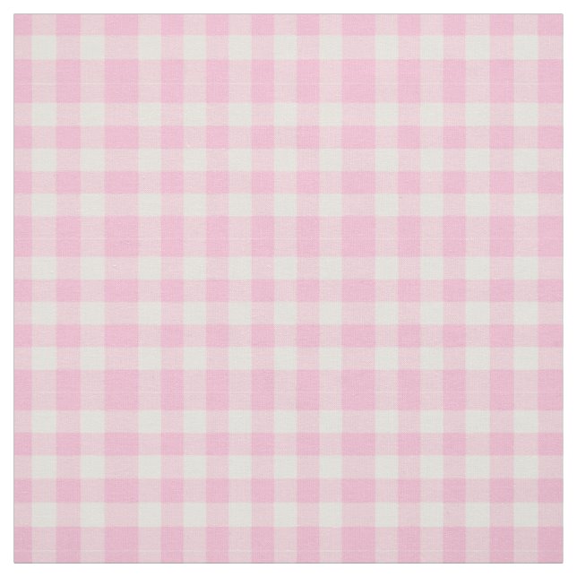 Pink Gingham Classic Fabric (Swatch)