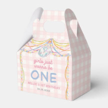 Pink Gingham Colourful Girl Birthday Party