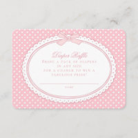 Pink Gingham Coquette  Diaper Raffle