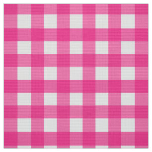 Pink Gingham Fabric