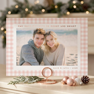 Pink Gingham Frame Photo