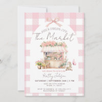 Pink Gingham Fresh Off The Market Bridal Shower