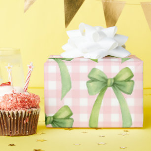 Pink Gingham Gift Wrap