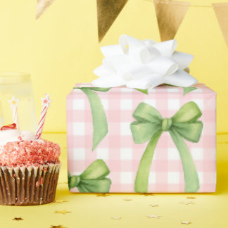 Pink Gingham Gift Wrap