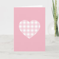 Pink Gingham Heart