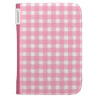 Pink Gingham Kindle Case