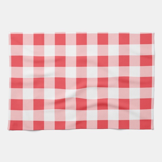 Pink Gingham Kitchen Towel  (Horizontal)