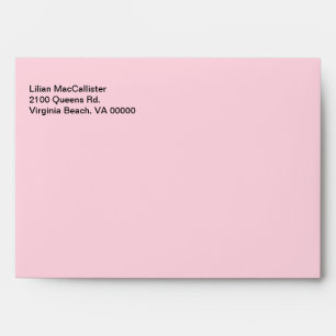 Pink Gingham Lined Custom Invitation Envelope
