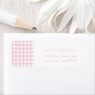 Pink Gingham Monogram Personalised