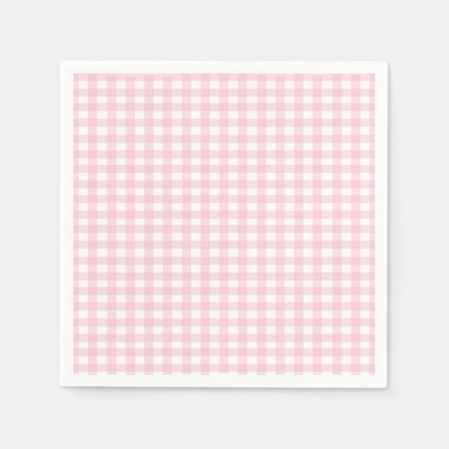 Pink Gingham Napkin (Front)