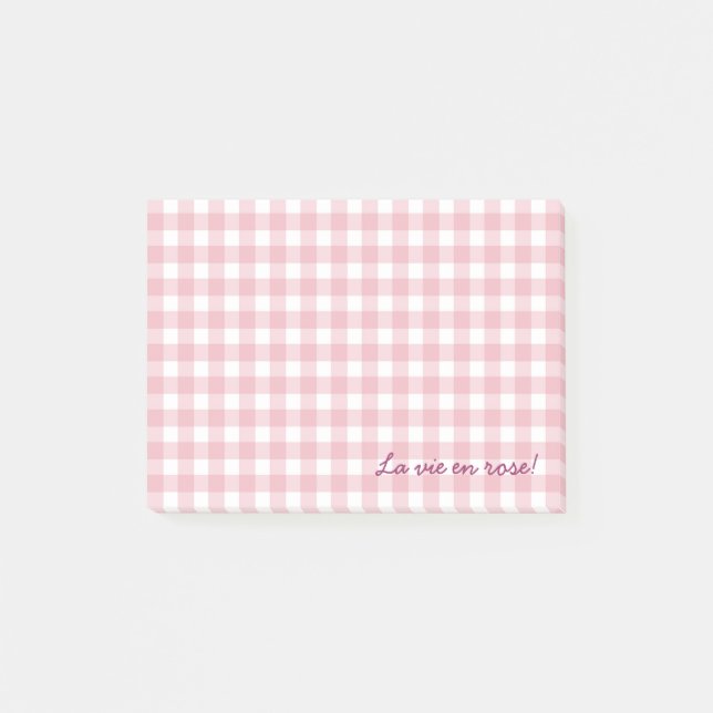 pink gingham notes (Front)