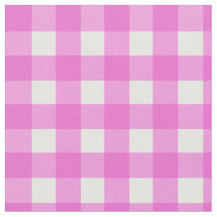Pink gingham pattern fabric
