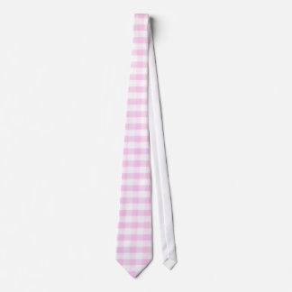 Pink Gingham Pattern Tie