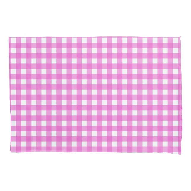 Pink gingham pillowcase (Front)