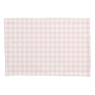 Pink Gingham Pink and White Check Pillowcase