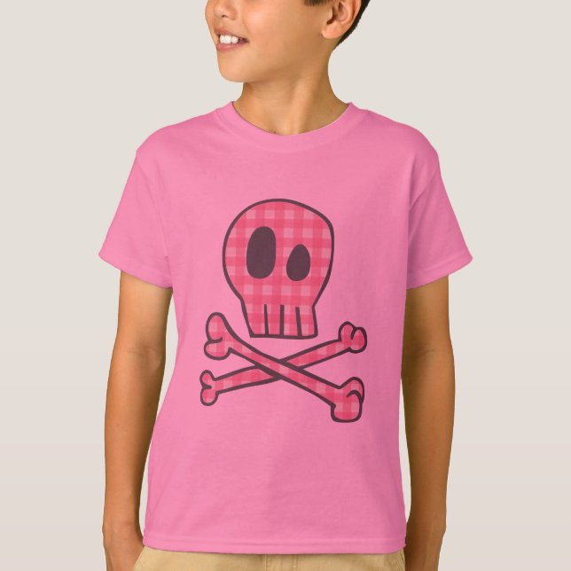 Pink Gingham Pirate T-Shirt (Front)