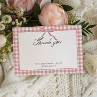 Pink Gingham Plaid 1st Birthday