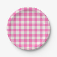 Pink Gingham Plaid Cottagecore