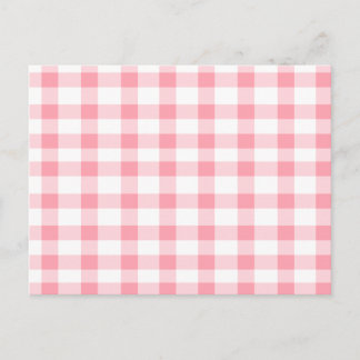 Pink Gingham Postcard