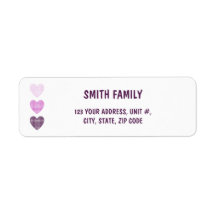 Pink Gingham Sweetheart: Return Address Label