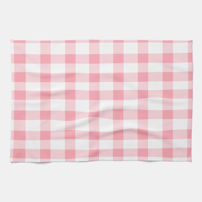 Pink Gingham Tea Towel (Horizontal)