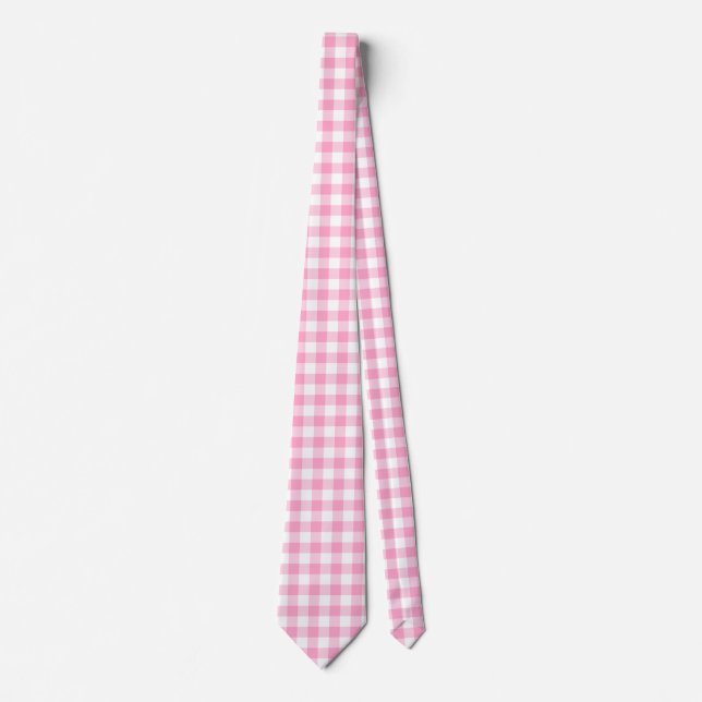 Pink Gingham Tie (Front)
