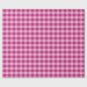 Pink Gingham Wrapping Paper Cute Gift Wrap