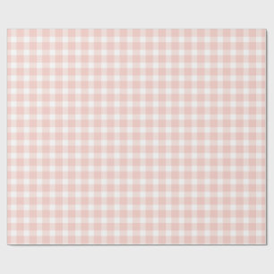 pink gingham wrapping paper roll