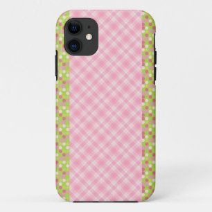 Pink Ginham and Dots Case-Mate iPhone Case