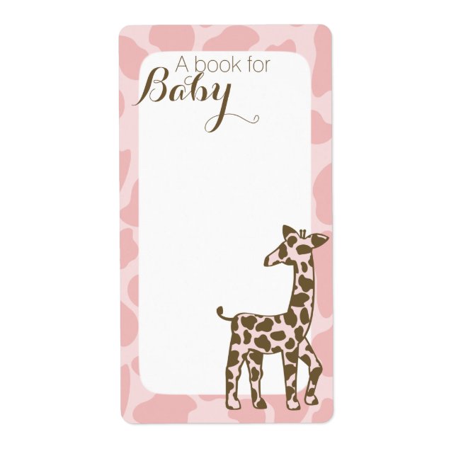 Pink Giraffe Book Tags (Front)