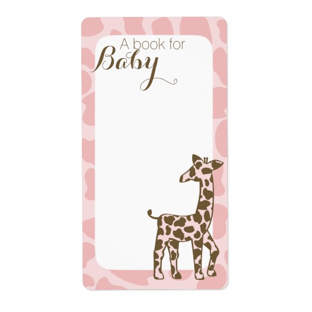 Pink Giraffe Book Tags (Front)