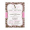 Pink Giraffe Girl Baby Shower Postcard Invitation