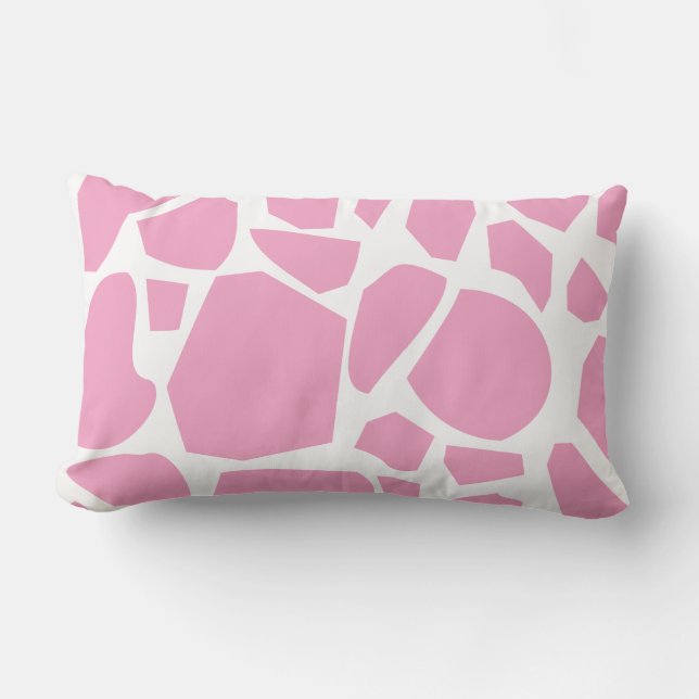 Pink Giraffe Lumbar Pillow (Front)