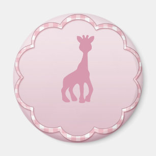 pink giraffe magnet
