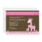 Pink Giraffe Mummy and Baby Girl Shower Invitation