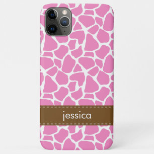 Pink Giraffe Pattern iPhone 11 Pro Max Case