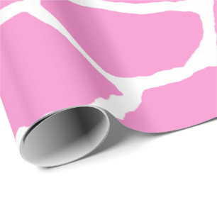 Pink Giraffe Skin Pattern Wrapping Paper