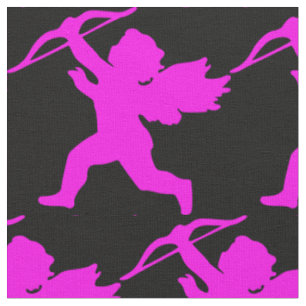 Pink Girl Angel Fabric,Black Fabric