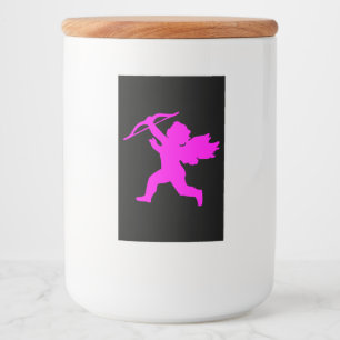 Pink Girl Angel Food Container Label