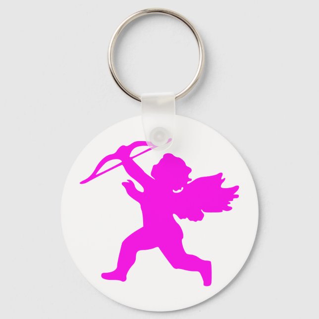 Pink Girl Angel Key Chain (Front)