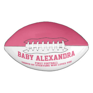 Pink Girl Baby Shower Football