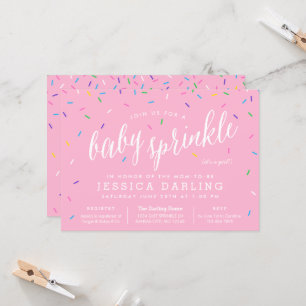 Pink Girl Baby Sprinkle Invitations