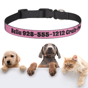Pink Girl Dog If Lost Call Pet Collar